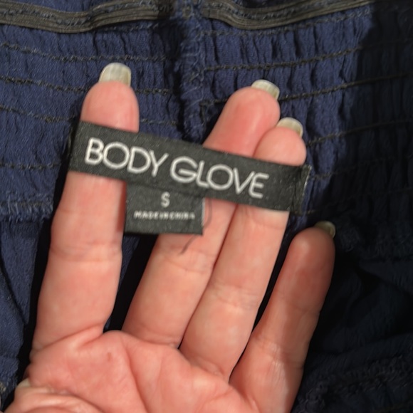 Bodyglove navy blue linen like pull on pants. Size small - Picture 4 of 6